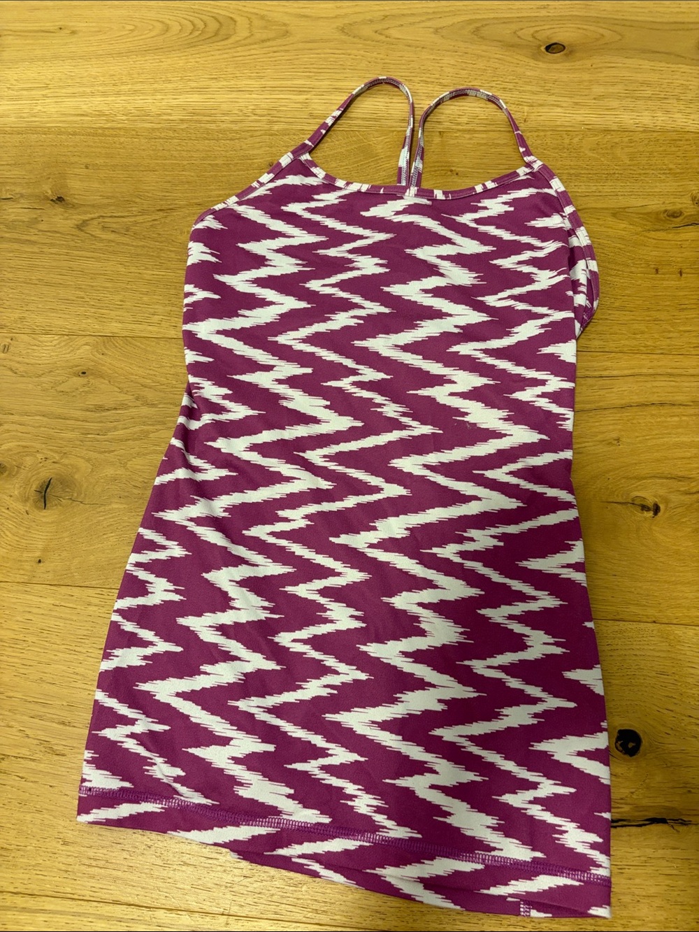 Ivivva Girls Purple and White Zigzag Tank Top